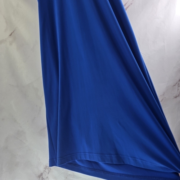 Joseph Ribkoff Dress Women 8 Medium Royal Blue Bodycon Pencil Mini Stretch Twist - Picture 9 of 10